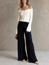 Beige-Navy Blue / XS
