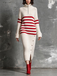 Beige-Red / XS