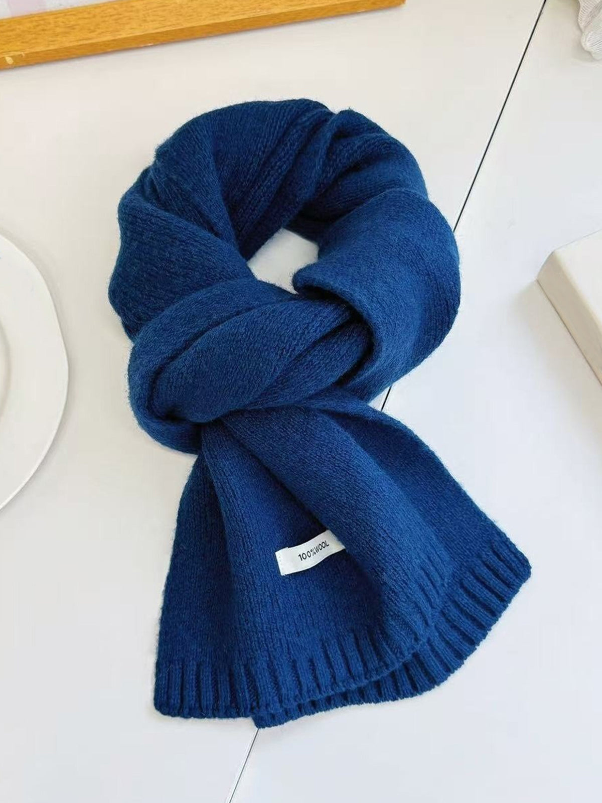 Vintage Stylish Wool Blend Knit Warm Scarf